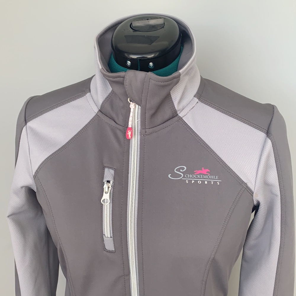 Ladies Grey Riding Jacket with Pockets - Picture 2 of 9